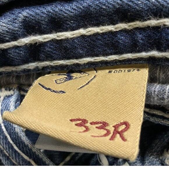 Big Star Pioneer Jeans Men's Size 33R Bootcut Distressed Big Stitches Blue Denim - Picture 11 of 12